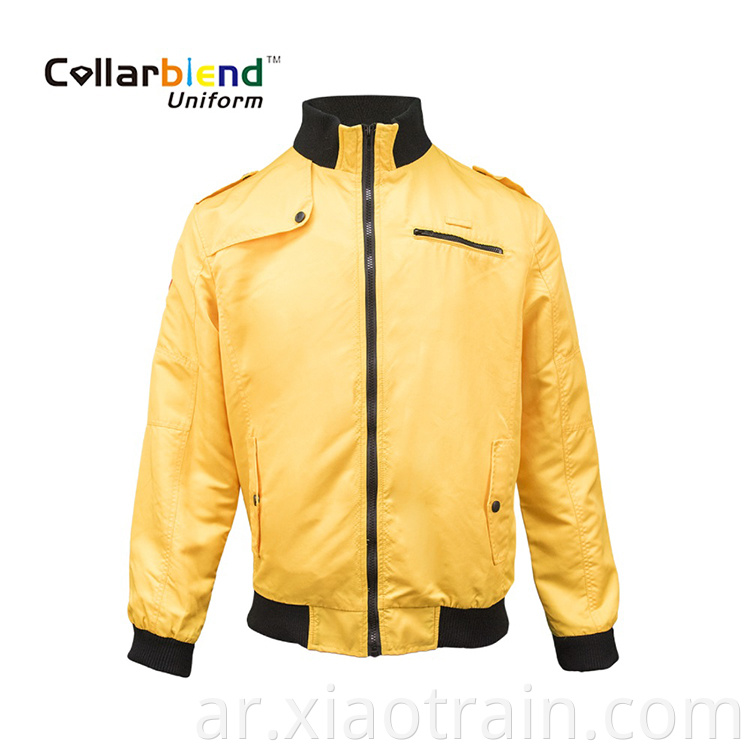 men yellow work jacket